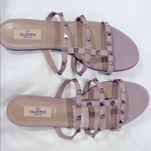 Valentino Rocktud Sandals Sz 39 (9) NUDE